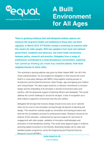 A Built Environment for All Ages A Built Environment for All Ages