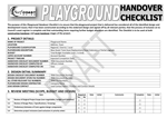 Playground Handover Checklist Surf Coast Shire