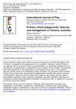Primary school playgrounds: features and management in Victoria, Australia