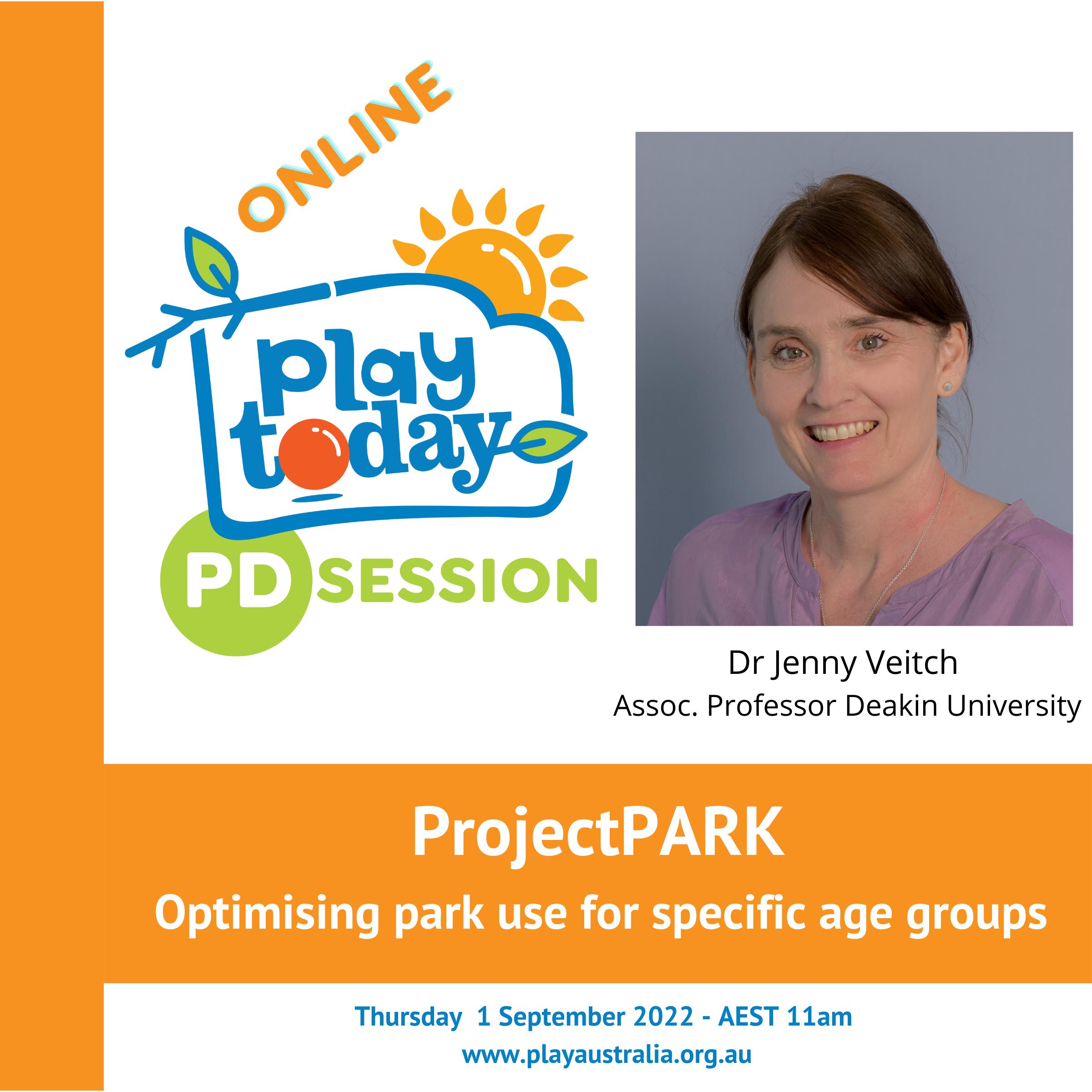 Play Australia, Online learning series 2022, Optimising park use for specific age groups