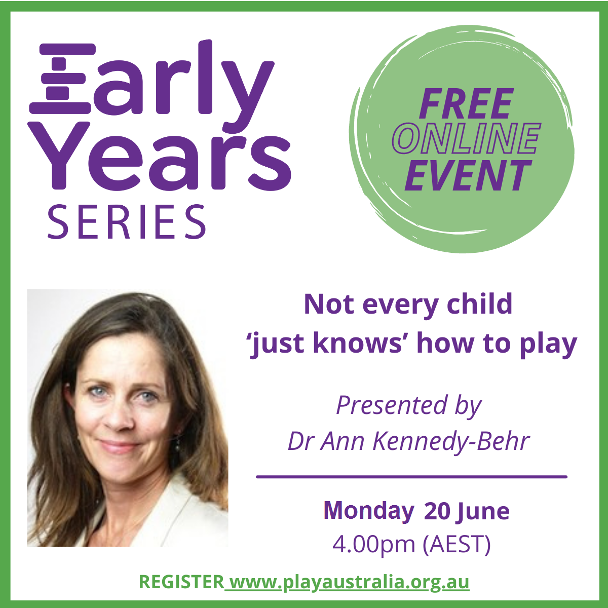 Play Australia, Early Years PD, Not Every Child Just Knows How to Play