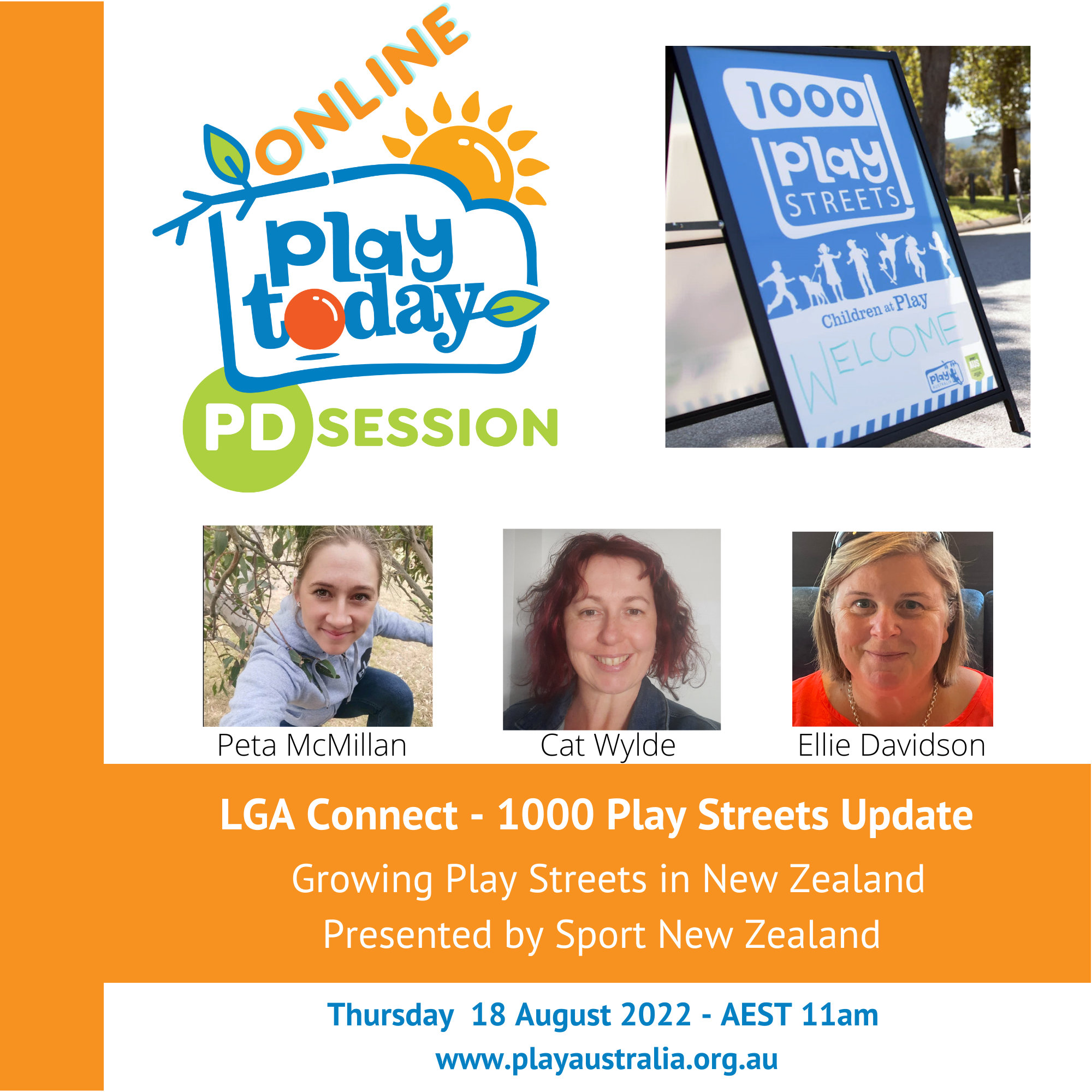 Play Australia PD session, Growing play streets in New Zealand with Sport New Zealand