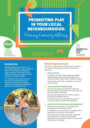 Promoting Play Factsheet